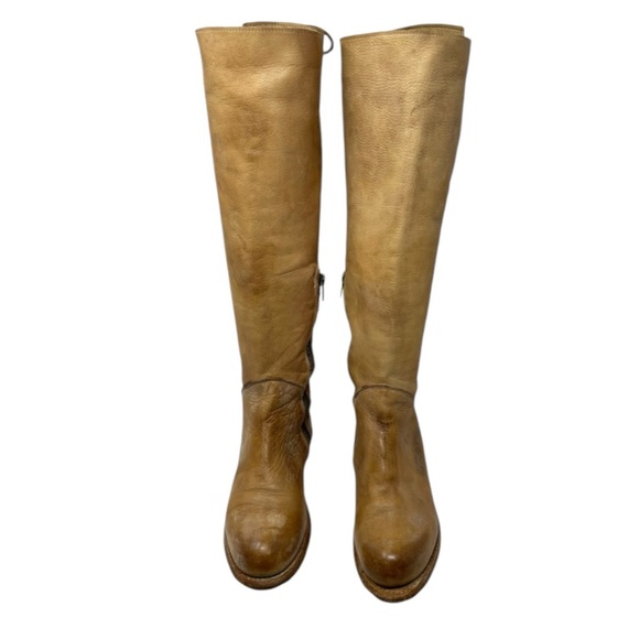 BED STU Manchester Distressed Leather Tall Riding Boots Tan Size 7.5 - STUNNING! - Picture 3 of 9